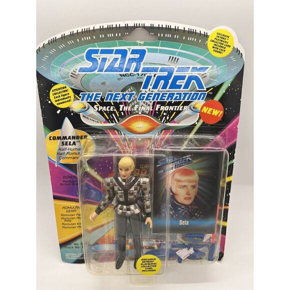 STAR TREK Next Generation COMMANDER SELA Action Figure Playmates 1993 New - Picture 1 of 9